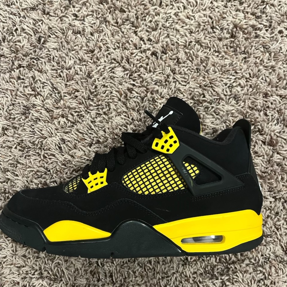 Jordan Black and Yellow Athletic Sneakers